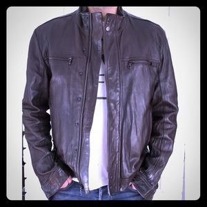 Men's Leather Moto Jacket