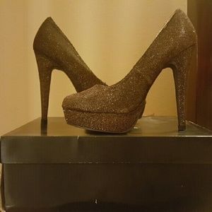 Brown/Gold Just Fab Heels