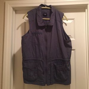 Gap cargo/utility vest, blue XXL