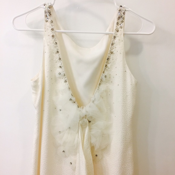 NWOT! BCBG Max Azria White Long Dress - Picture 1 of 9