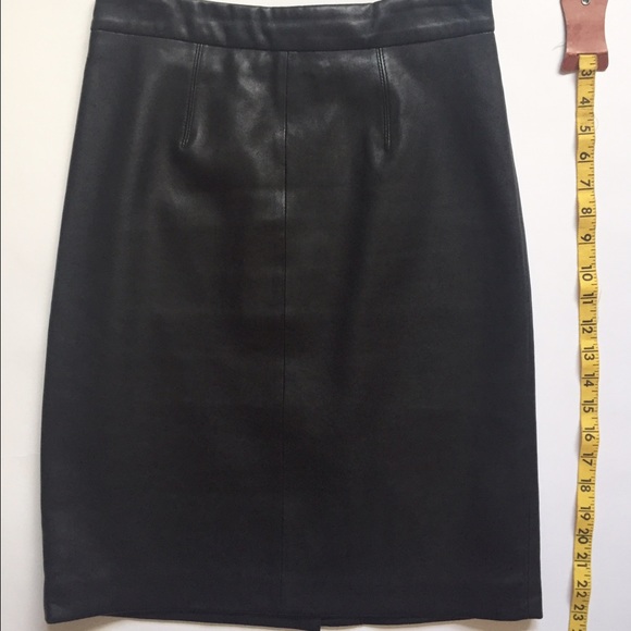 Milly black leather skirt - Picture 1 of 4