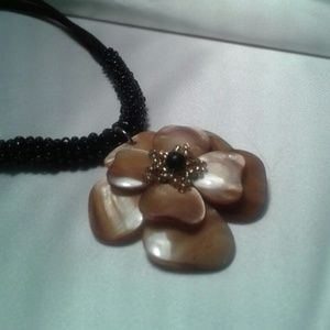 Hawaiian Cut Flower Shell Necklace