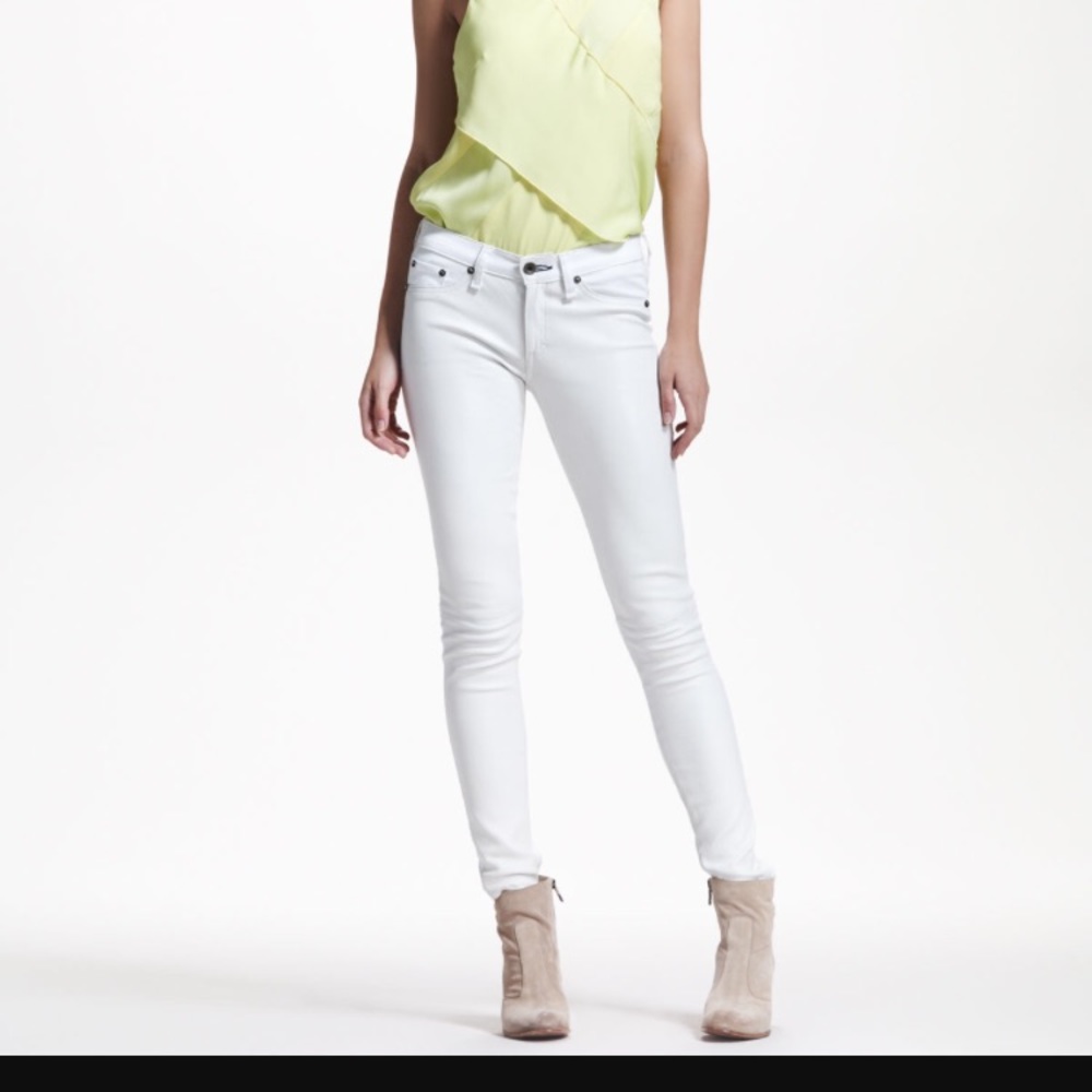 Rag & bone skinny white jeans