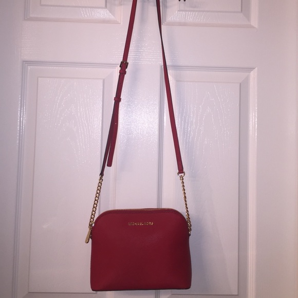 Michael Kors 💕Coral Red Shoulder Mini Bag 👛 - Picture 4 of 4