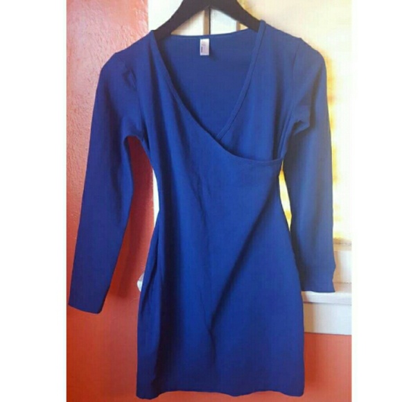 American Apparel Cotton Spandex Long Sleeve Dress