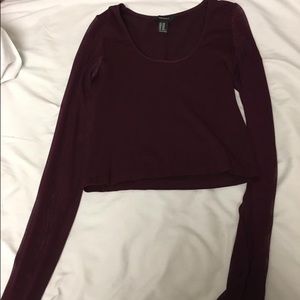 Forever 21 Maroon Crop Top