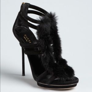Gucci shoes with Mink Fur