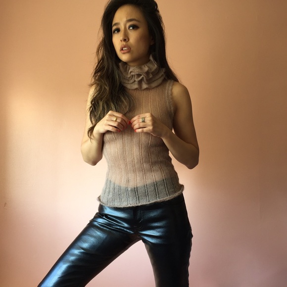 CHANEL Tops - Chanel Dusty Rose Mohair Turtleneck Knit