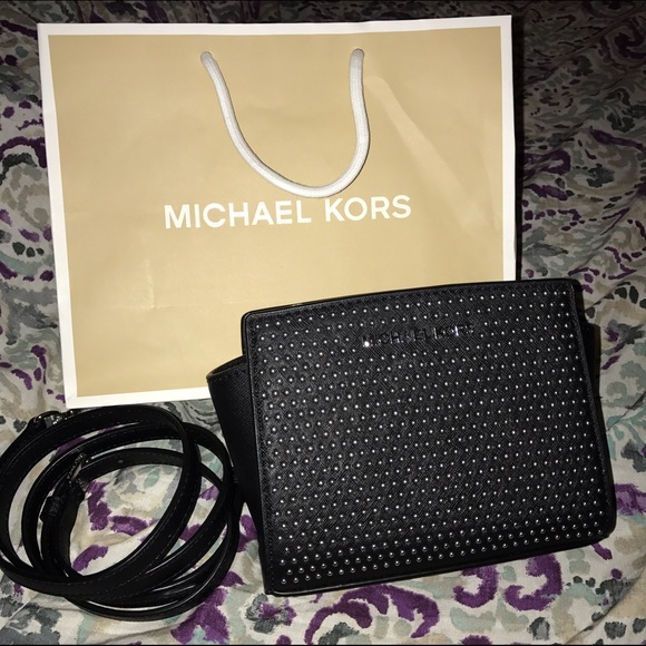 MK studded mini cross body purse