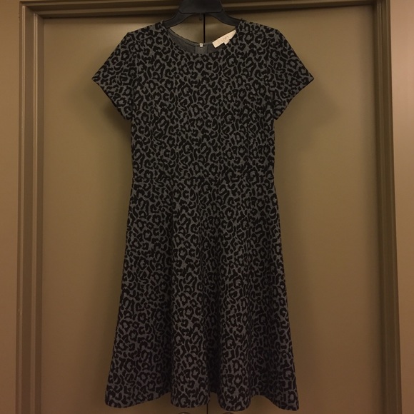 LOFT Leopard Flare Dress