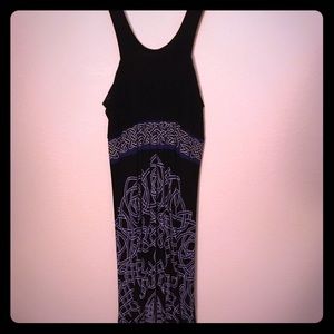 Nicole Miller empire waist maxi dress