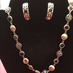 Brighton necklace and earrings .