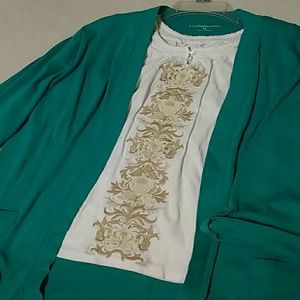 Croft and Barrow tank and Three quarter sweater