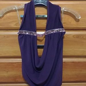 Purple "Club" Halter top