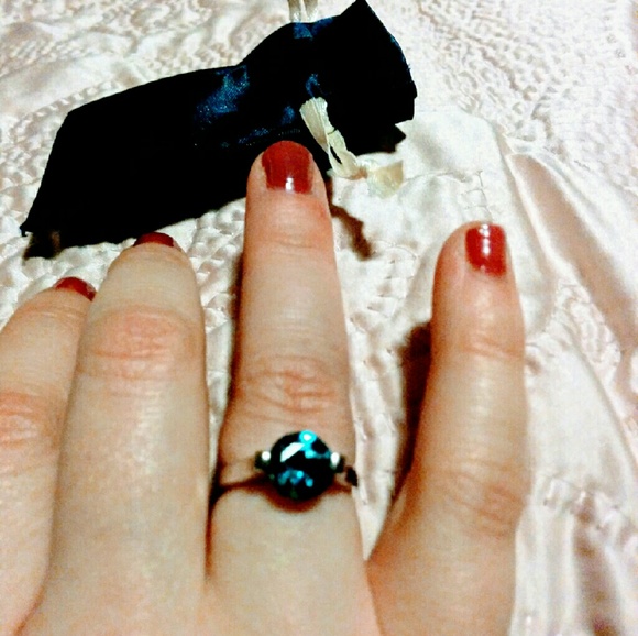 Sterling Silver Ring with Genuine Blue Topaz
