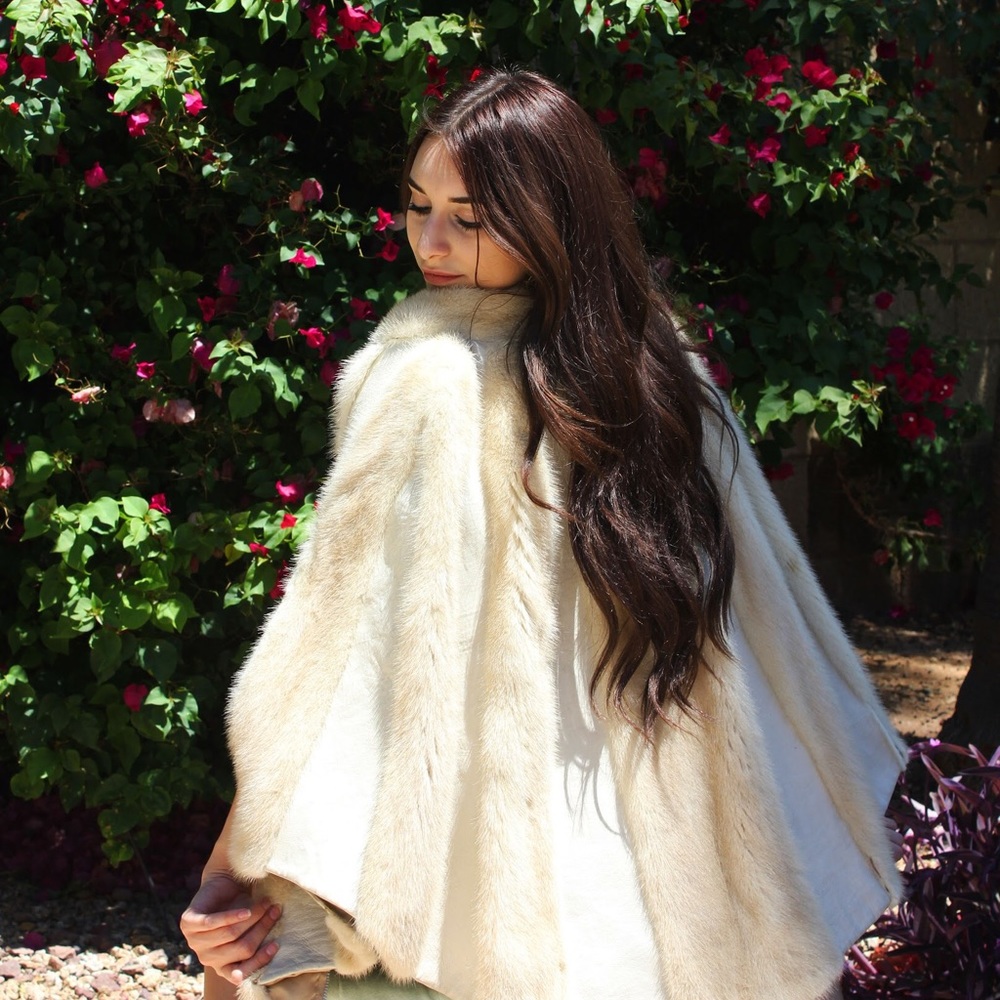 Vintage 1945 Mink & Leather Sole Cape