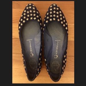Barely worn Jeffrey Campbell Blue Suede Star Flats