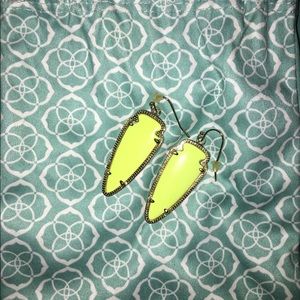 Disc Neon Yellow Kendra Scott Sky Earrings