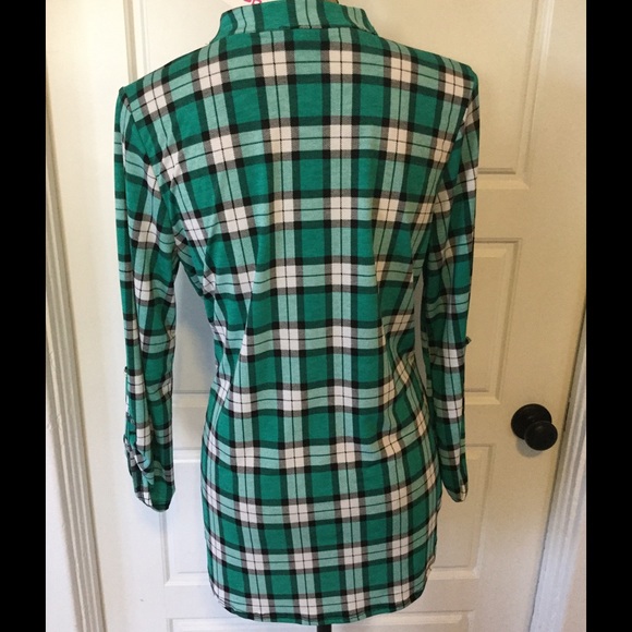 Boutique Tops - š Jade Plaid Tunic Boutique Tops - š Jade Plaid Tunic