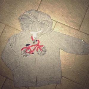Toddler boy bicycle hoodie