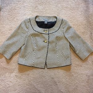 Cropped embroidered blazer