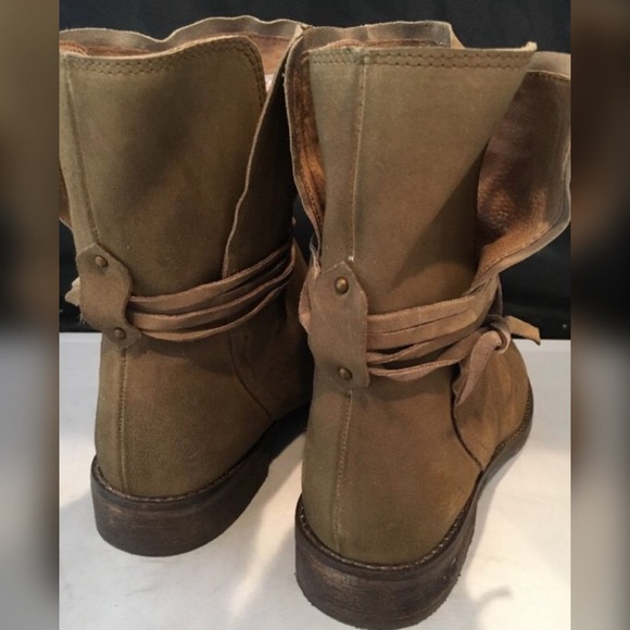 NWOT Free People Cambridge wrap boots suede - Picture 3 of 4