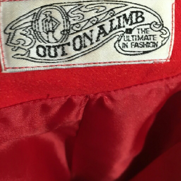 Vintage Out On A Limb Red Suede Cropped Jacket - Picture 4 of 4