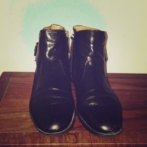 Black Leather Ankle Booties!