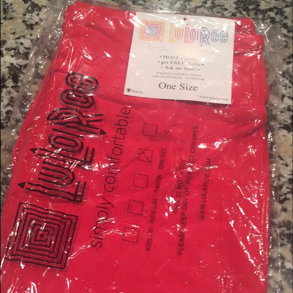 Lularoe Red OS Leggings