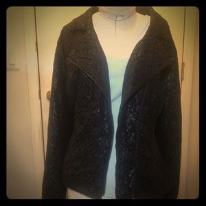 Unique Lace lined black dress jacket