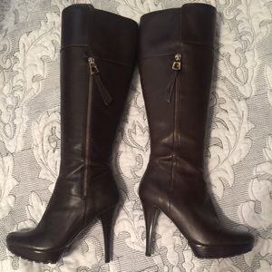 Guess Teddie leather knee boots
