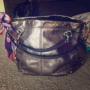 Like new coach purse with coach scarf