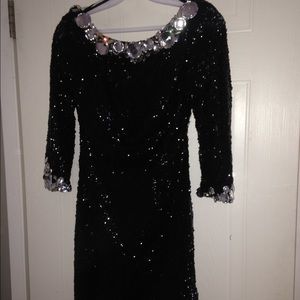 black sequin prom/homecoming dress from promgirl