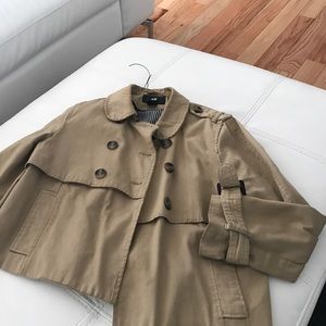 Crop trench jacket