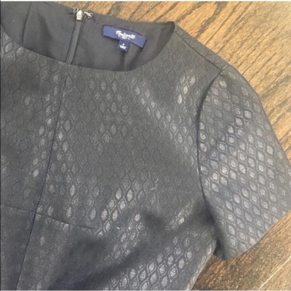 Madewell Black Metallic Jacquard Sheath Dress - Picture 2 of 7