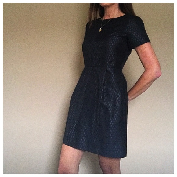 Madewell Black Metallic Jacquard Sheath Dress - Picture 7 of 7