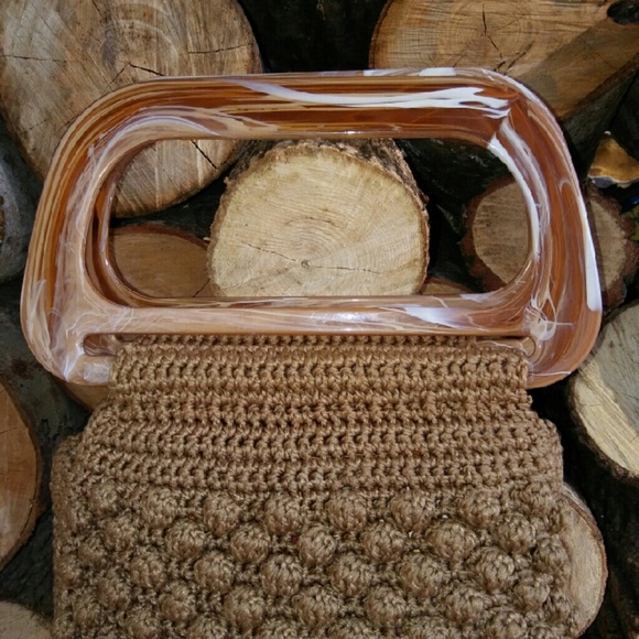 Vintage Bags - SOLD BAKELITE Macrame Handbag Vintage Bags - SOLD BAKELITE Macrame Handbag