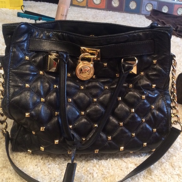 michael kors black back with gold detail
