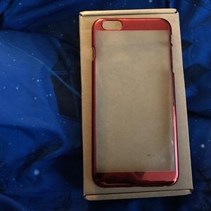 Plastic red and clear iPhone 6/6s plus case
