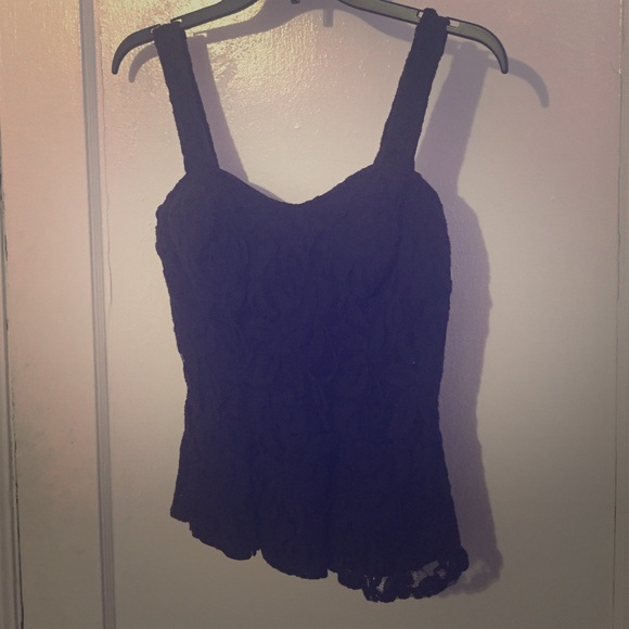 Laced halter blouse