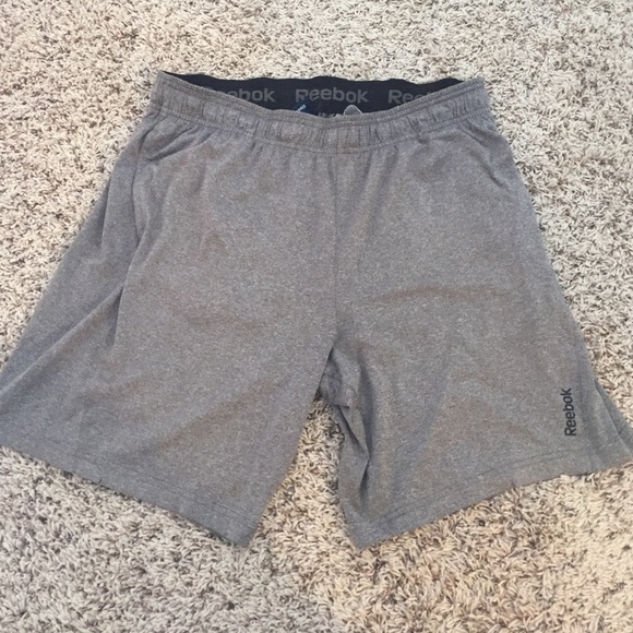 grey reebok shorts
