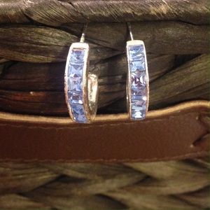 Light blue faux gemstone earrings