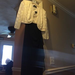 Black and white formal dress