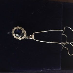 Sapphire Diamond Necklace