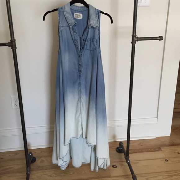 Demin ombré midi dress