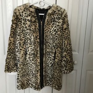 Brand New Faux fur Zara coat.