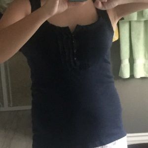 Gap dark blue tuxedo sleeveless shirt