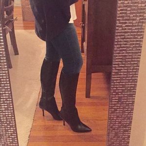 Nine West black leather boot, size 9