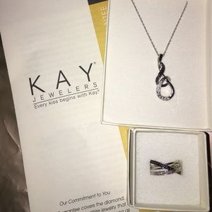 KAY Jewelers Diamond Infinity Necklace and Ring