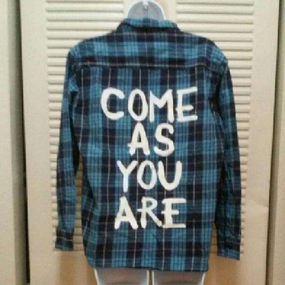 Jac Vanek Blue Flannel Come As You Are Shirt Small